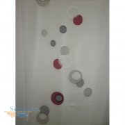 Stores Gardine Stoff Vorhang Kreis natur anthrazit beige...