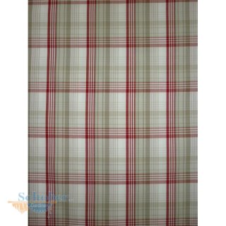 Deko Stoff Gardine Landhaus Vorhang Karo natur beige rot...