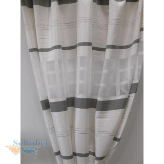 Deko Stoff Gardine Vorhang Streifen creme anthrazit,...