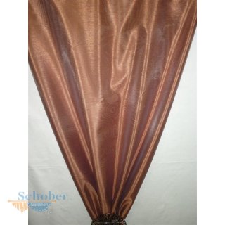Deko Stoff Gardine Vorhang Voile rost braun transparent,...