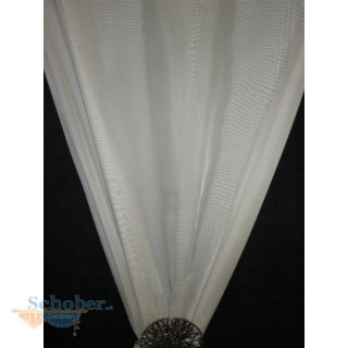 Deko Stoff Gardine Vorhang beige uni, transparent, Meterware
