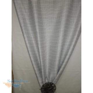 Deko Stoff Vorhang Gardine Gittermuster natur schlamm,...