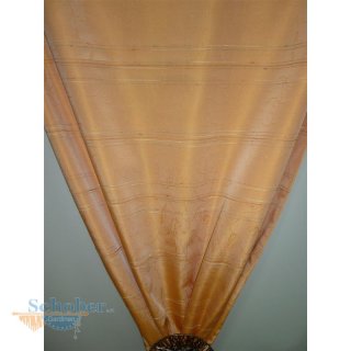 Deko Stoff Gardine Vorhang Streifen Ranken apricot...
