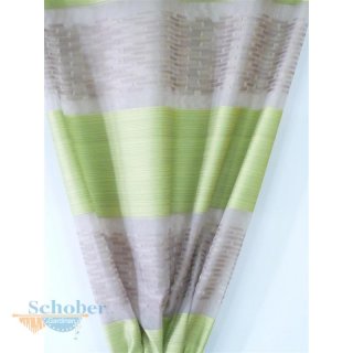 Dekostoff Gardine Vorhang Streifen grün beige...