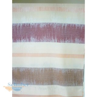 Dekostoff Gardine Vorhang Streifen rot beige braun...