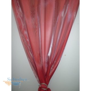 Deko Stoff Gardine Vorhang Organza einfarbig beere,...