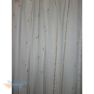 Stores Gardine Längsstreifen weiß braun grün transparent,...