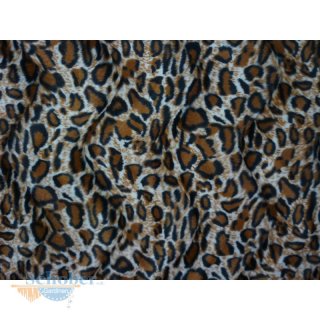 Kunstfell Fellimitat Stoff Leopard flauschig braun beige...