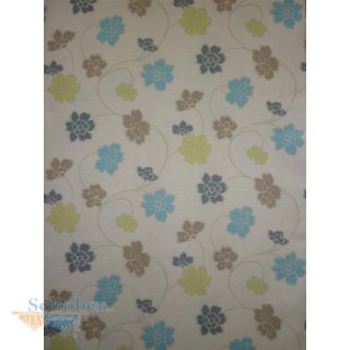 Landhaus Deko Stoff Vorhang Blumen Ranken natur braun...