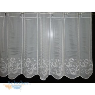 Pannaux Stoff Vorhang Scheibengardine Kreise creme H 60...