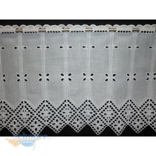 Pannaux Stoff Vorhang Scheibengardine Lochmuster weiß H...