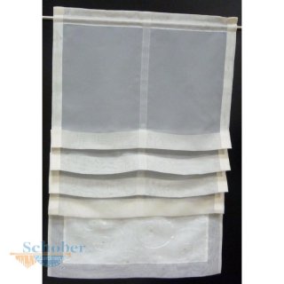 Scheibengardine creme, Kringel, transparent, 44 x 66 cm