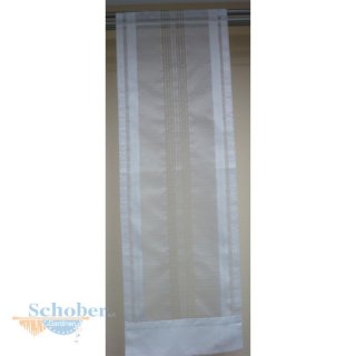 Scheibengardine creme, Längstreifen, transparent, 40 x...