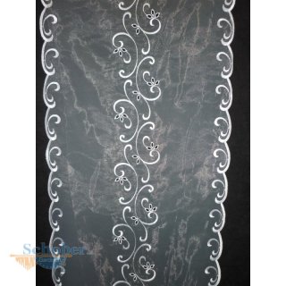 Schiebeelement Fläche weiß Blumenranke gestickt br 40 cm,...