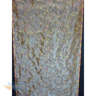 Vorhang Stoff Fläche Schiebeteil Ranke apricot B 60 cm...