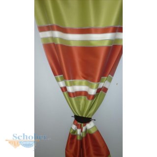 Deko Stoff Gardine Vorhang orange grün weiß...