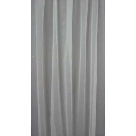 Stores Gardine Stoff Vorhang Landhaus Leinenoptik natur uni transp., Reststück 3,3 m