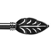 Endst&uuml;ck Blatt f&uuml;r Gardinenstange Carrera Innenlauf 19 mm edelstahloptik, 2 St&uuml;ck