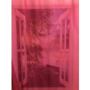 Dekostoff Gardine Vorhang pink einfarbig uni transparent, Meterware