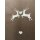 Deko Stoff Gardine Landhaus Vorhang Hirsch Herz braun beige blickdicht, Meterware