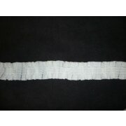 Gardinenband Faltenband Kr&auml;uselband Velour Falten variabel 30 mm wei&szlig;, Meterware