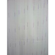 Stores Gardine Stoff Vorhang Streifen wei&szlig; lila rosa transparent Restst&uuml;ck 4,3 m