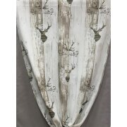 Dekostoff Gardine Landhaus Vorhang Hirsch Holzoptik natur...