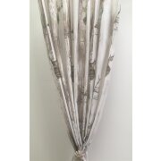 Dekostoff Gardine Landhaus Vorhang Hirsch Holzoptik natur braun blickdicht Reststück 1,35 m