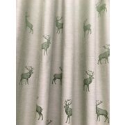 Landhaus Gardine Vorhang Dekoschal Hirsch grün,...