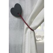 Raffhalter Stein Seil Kordel Herz Magnet Schiefer beige anthrazit modern