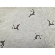 Exklusives Tischset springender Hirsch natur braun 45 cm x 35 cm
