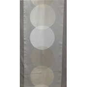 Flächenvorhang Schiebegardine Fläche Kreise schlamm natur beige weiß transp, Meterware