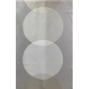 Flächenvorhang Schiebegardine Fläche Kreise schlamm natur beige weiß transp, Meterware