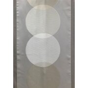 Flächenvorhang Schiebegardine Fläche Kreise schlamm natur beige weiß transp, Meterware