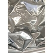 Faschingsstoff Deko Stoff Bastelstoff glänzend silber, Reststück 2 m und 0,95 m