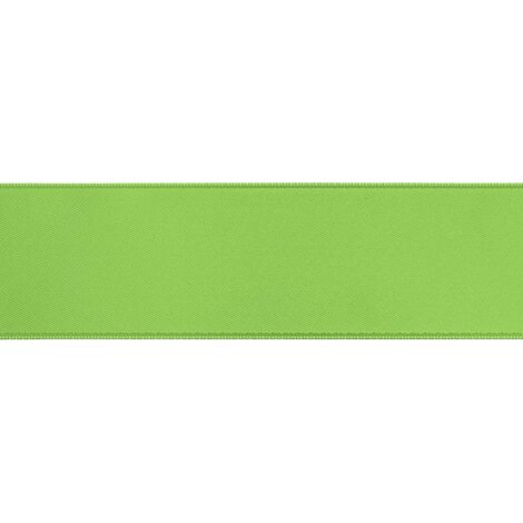 Satinband Dekoband doppelseitig Farbe 813 apfelgr&uuml;n Breite nach Wahl, 5 Meter