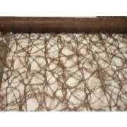 Gitter Fläche Vorhang Stoff TEC-Paneel braun schoko transparent,Reststück 1,75 m