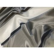 Dekostoff Vorhang Streifen grau braun beige creme teiltransparent, Meterware