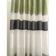 Dekostoff Gardine Streifen Kreise grau weiß...