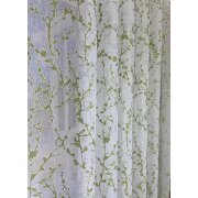 Gardine Deko Stoff Vorhang Ranke grün weiß...