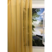 Deko Stoff Gardine Vorhang Voilegelb uni transparent, Restst&uuml;ck 8 m