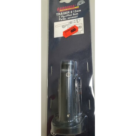 Tr&auml;ger 1-l&auml;ufig anthrazit Gardinenstange Vorhangstange 12  mm Gardinia