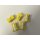 Kn&ouml;pfe Knopf Kinderknopf Spitzer gelb wei&szlig; 15 mm, 5 St&uuml;ck
