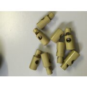 Kordelstopper Schnurstopper Kapuze 22 mm olivgr&uuml;n, per 2 St&uuml;ck