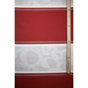 Deko Stoff Gardine Vorhang Querstreifen rot grau wei&szlig;  blickdicht, Meterware
