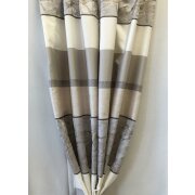 Deko Stoff Gardine Streifen marmoriert creme beige schlamm, Restst&uuml;ck 2,45 m