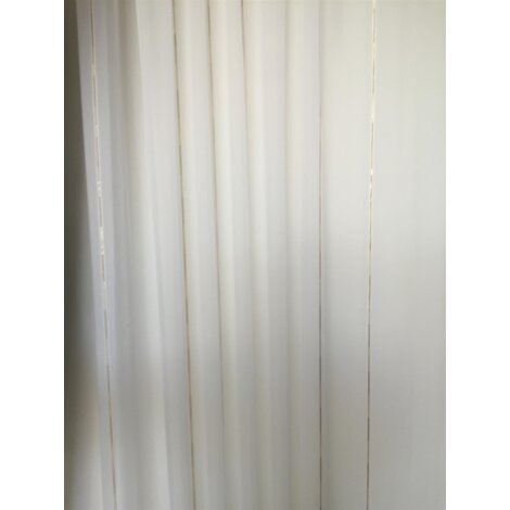 Stores Gardine Stoff Vorhang Streifen wei&szlig; beige orange transparent, Meterware