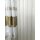 Stores Gardine Stoff Vorhang Streifen wei&szlig; beige orange transparent, Meterware