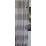 Stores Gardine Dekostoff Vorhang Gitteroptik Karo weiß beere grau transparent, Reststück 2,10 m