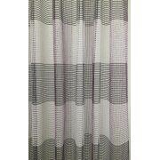 Stores Gardine Dekostoff Vorhang Gitteroptik Karo weiß beere grau transparent, Reststück 2,10 m